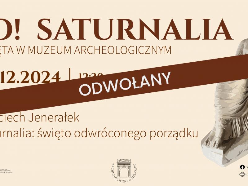 Sobotni wykład o godzinie 12.30 odwołany!